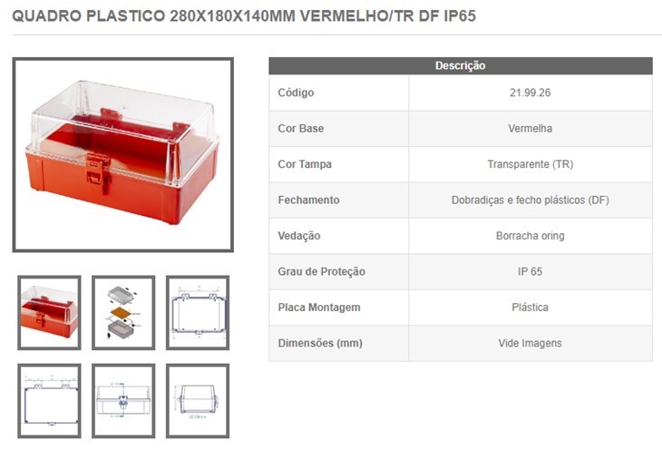 CAIXA IP65 RENGLAN VERMELHA 219926